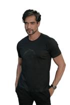 Camiseta Gola Redonda com Logo Frontal em Hotfix com Strass