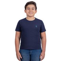 Camiseta Gola Redonda Infantil Menino Azul Marinho