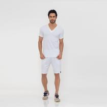 Camiseta Gola Retilínea Branco Camiseta Gola Retilínea Branco
