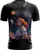 Camiseta Gola V Astronauta Dance Vaporwave 2