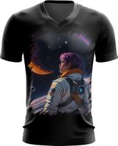 Camiseta Gola V Astronauta Dance Vaporwave 4