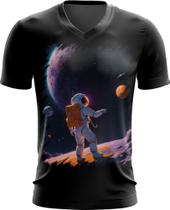 Camiseta Gola V Astronauta Dance Vaporwave 5