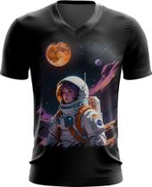 Camiseta Gola V Astronauta Dance Vaporwave 7