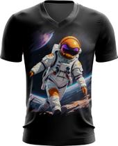 Camiseta Gola V Astronauta Dance Vaporwave 9