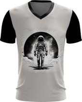 Camiseta Gola V Astronauta Espaço Espacial Estrelas 1