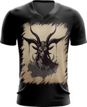 Camiseta Gola V Bafomé Vintage Pentagrama 1 Camiseta Gola V Bafomé Vintage Pentagrama 1