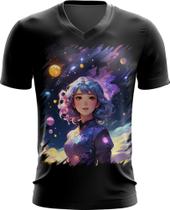 Camiseta Gola V Bailarina Espacial Dança 2