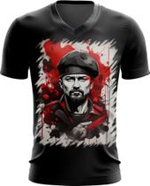 Camiseta Gola V Boina Comunista Vermelha 10