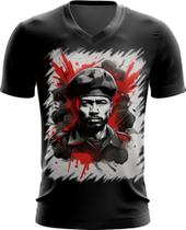 Camiseta Gola V Boina Comunista Vermelha 4