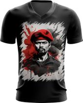 Camiseta Gola V Boina Comunista Vermelha 6