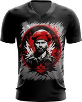 Camiseta Gola V Boina Comunista Vermelha 8