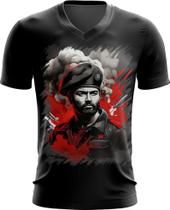 Camiseta Gola V Boina Comunista Vermelha 9