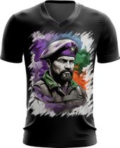 Camiseta Gola V Boina Roxa Soldado Batalhão 5