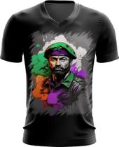 Camiseta Gola V Boina Verde Soldado Batalhão 1