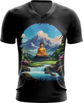 Camiseta Gola V Buda Anime Desenho Budismo Buda 6