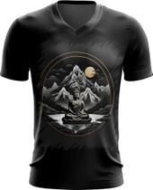 Camiseta Gola V Buda Logo Budismo Buda Religião 4 Camiseta Gola V Buda Logo Budismo Buda Religião 4