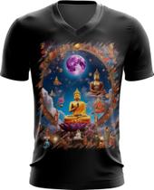 Camiseta Gola V Buda Universo Lótus Imortalidade 11