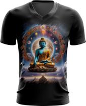 Camiseta Gola V Buda Universo Lótus Imortalidade 12 Camiseta Gola V Buda Universo Lótus Imortalidade 12