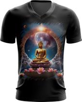 Camiseta Gola V Buda Universo Lótus Imortalidade 2