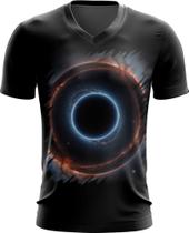 Camiseta Gola V Buraco Negro Gravidade Espaço 15