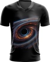 Camiseta Gola V Buraco Negro Gravidade Espaço 6