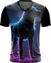 Camiseta Gola V Cachorro Dark Silhueta Fantasmagórica 1