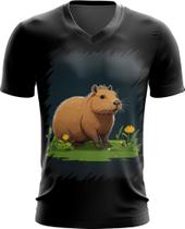 Camiseta Gola V Capivara do Bem Animalzinho 1