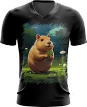 Camiseta Gola V Capivara do Bem Animalzinho 20 - Kasubeck Store