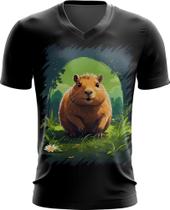 Camiseta Gola V Capivara do Bem Animalzinho 4 - Kasubeck Store