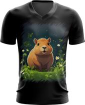 Camiseta Gola V Capivara do Bem Animalzinho 7