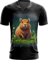 Camiseta Gola V Capivara do Bem Animalzinho 8