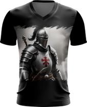 Camiseta Gola V Cavaleiro Templário Cruzadas Paladino 6