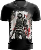 Camiseta Gola V Ciborgue Ninja Robô Espreita 11