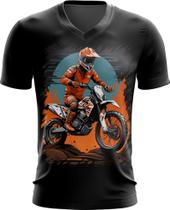 Camiseta Gola V de Motocross Moto Adrenalina 13