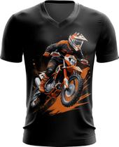 Camiseta Gola V de Motocross Moto Adrenalina 15