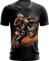 Camiseta Gola V de Motocross Moto Adrenalina 16