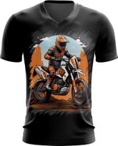 Camiseta Gola V de Motocross Moto Adrenalina 3
