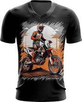 Camiseta Gola V de Motocross Moto Adrenalina 5