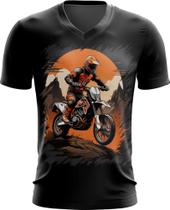 Camiseta Gola V de Motocross Moto Adrenalina 8