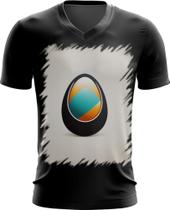 Camiseta Gola V de Ovos de Páscoa Minimalistas 12