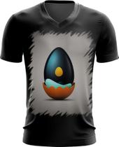 Camiseta Gola V de Ovos de Páscoa Minimalistas 6 - Kasubeck Store
