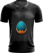 Camiseta Gola V de Ovos de Páscoa Minimalistas 7