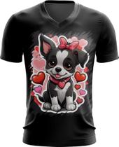Camiseta Gola V Dia dos Namorados Cachorrinho 6 - Kasubeck Store