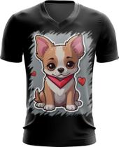 Camiseta Gola V Dia dos Namorados Cachorrinho 7 - Kasubeck Store