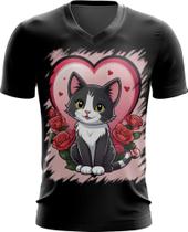 Camiseta Gola V Dia dos Namorados Gatinho 23 - Kasubeck Store