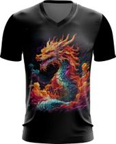 Camiseta Gola V Dragão Chinês Lendário Mito 8