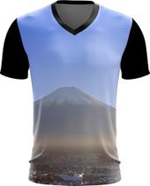 Camiseta Gola V Dryfit Monte Fuji Japão Vulcão Japan Vulcan 4v