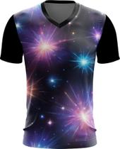 Camiseta Gola V Estrelas Espaço Universo Galaxia 1