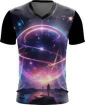 Camiseta Gola V Exploração Espacial Futuro Ciencia 2