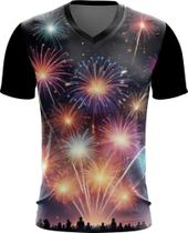 Camiseta Gola V Fogos de Artifício Rojões Ano Novo 6